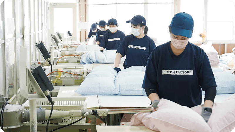 オーダーメイドまくら職人の仕事